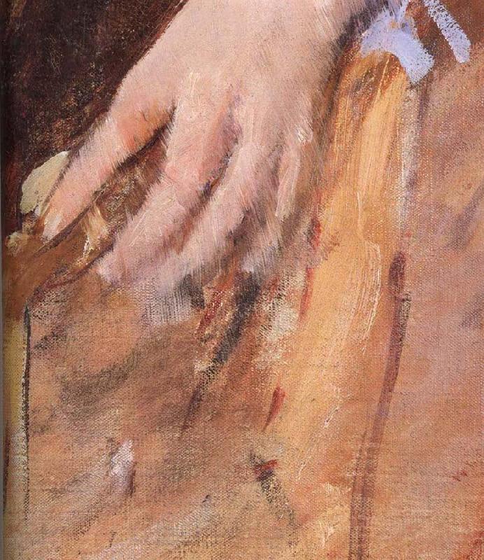 Mary Cassatt Detail of  The woman in Black France oil painting art